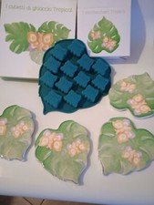 THUN Esclusivo Set Ghiaccioli Tropical + 4 sottobicchieri ceramica INTROVABILI!