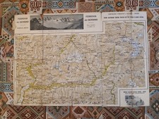 Pieghevole carta geografica FERROVIA DEL BERNINA, anni 20