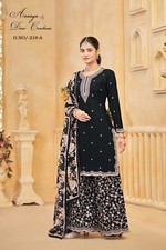 Abito da festa pakistano dritto Kurta Sharara & Dupatta abito da sposa Sharara
