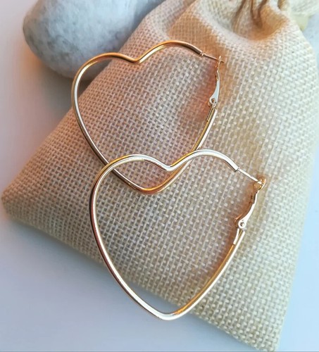 Orecchini design cuore oro - design, d'oro