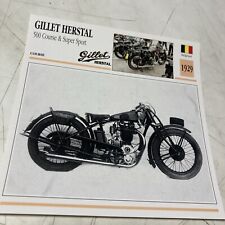 Gillet Herstal 500 course super sport 1929 carte moto collection Atlas Belgique