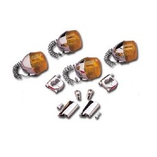 Set frecce moto indicatori metallo cromate Harley Big twin e sportster 1986-2009