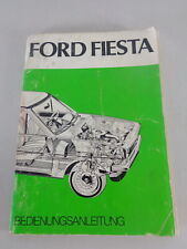 Manuale Di Istruzioni Ford Fiesta Mk. I Versione 02/1976