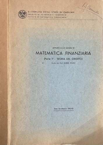 Appunti sulle lezioni - , di