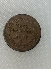 1849 papal states 1/2 baiocco