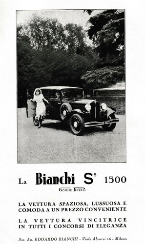 Pubblicita 1933 auto bianchi - 1933,