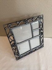 Cornice portafoto vintage cimelio collage 5 finitura look peltro 8,75” x 9,25”