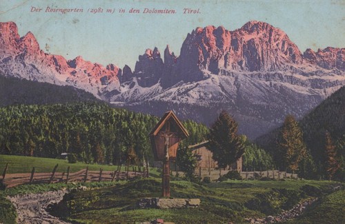 Cartolina der rosengarten - cartolina,