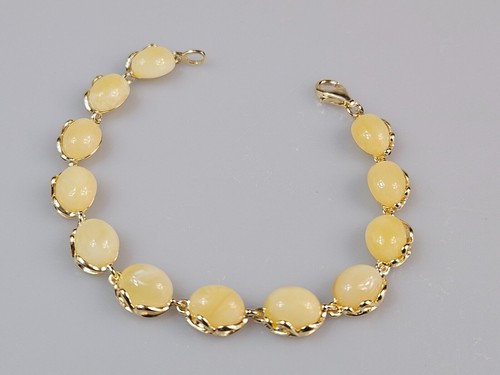 Bracciale ambra bianca - ambra,