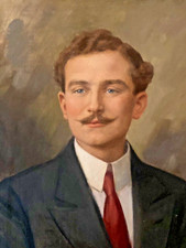 Antico Ritratto Olio su tela  fine 800