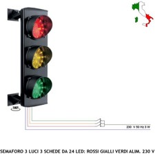 Semaforo 3 Luci Led 24 Led