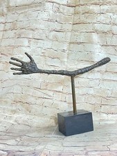 Vintage Grande Forte Mano Bronzo Scultura Marmo Base Museo Qualità Artistico Nr