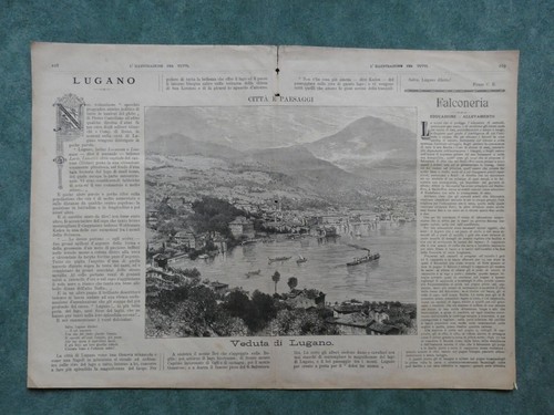 Veduta lugano 1887 - veduta, di