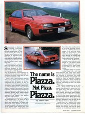 1981 ISUZU IMPULSE PIAZZA 5 PG