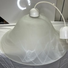 Lampadario vetro Murano bianco