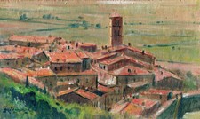 Dipinto Olio Arezzo Cortona