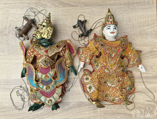 Coppia marionette birmane - coppia, di