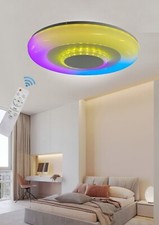 Plafoniera moderna per soffitto luce a led RGB Bluetooth con cassa Telecomando