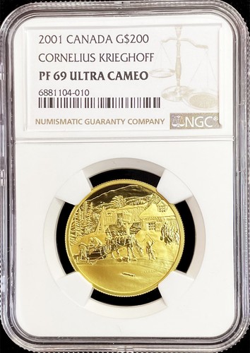 Moneta 2001 oro canada 200 - canada, $200