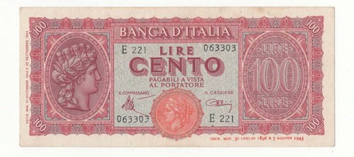 100 lire italia - 100,