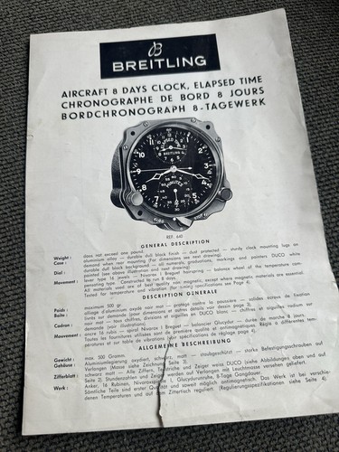 Vintage breitling aircraft - breitling,