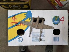 GIOCATTOLO VINTAGE ANTICO AEREO IN ALLUMINIO USATO GIOCATO DELL'EPOCA