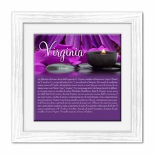 Quadro mattonella Ceramica Modern 29x29 cm con significato del nome Virginia