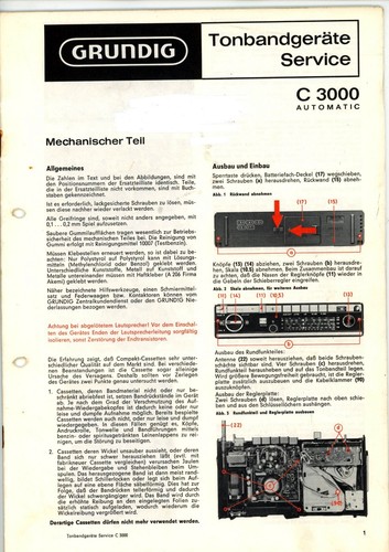 Grundig service manual c3000 - grundig,