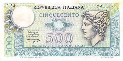 Banconota italia 500 lire - 500,