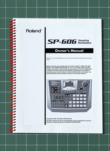 Roland 606 manuale del - sp-606,