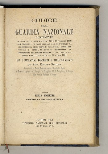 Codice della guardia - della, nazionale