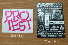 2 adesivi sticker protest surf