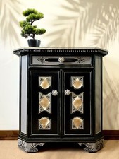 Mobiletto vintage con ruote anni 70' dipinto a mano