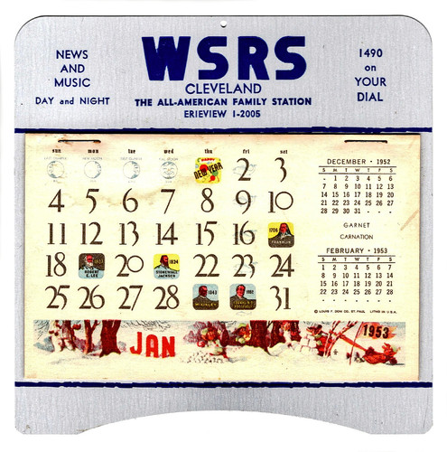 Calendario 1953 wsrs - calendario,