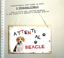 TARGA ATTENTI AL CANE PERSONALIZZABILE A SCELTA RAZZA  BEAGLE