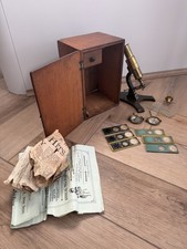 CASED ANTIQUE MICROSCOPE WITH