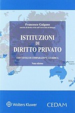ISTITUZIONI DI DIRITTO PRIVATO TAVOLE 9'EDIZIONE F.GALGANO CEDAM 9788813366391