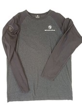 Top leggero Endura uomo XL ciclismo cotone stampato logo manica lunga nero 