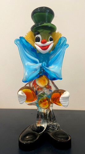 Clown vetro statuina - vetro,