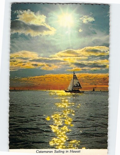 Cartolina catamarano vela - cartolina,
