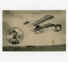 Biplano Farman Aereo Storia Aviazione Aeronautica Tenente Cammermann Cartolina