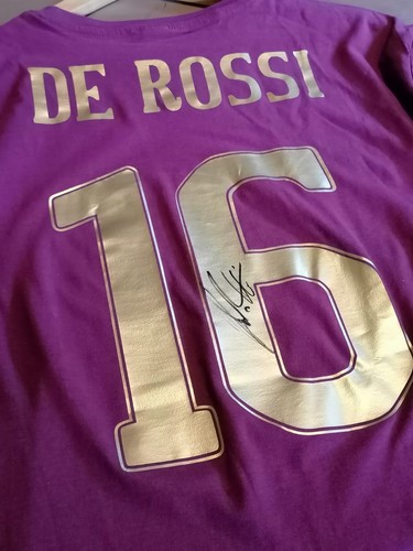 Shirt roma derby autografata - t-shirt,