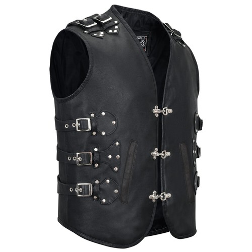 Moto gilet pelle tech - moto, in