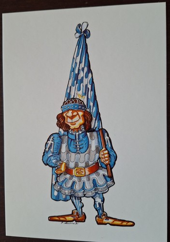 Cartolina alfiere contrada - alfiere,
