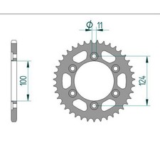 Pignone in acciaio per Ducati MH 900 E 2002 V300AA 520 serie 38 denti