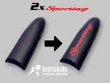 2 ADESIVI scritta Sporting (tipo fiat seicento ) di colore rosso per modanature