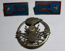 MOSTRINE SMALTATE DA GIACCA ALPINI TRASMISSIONI GENIO +FREGIO BASCO TURCO BOMISA