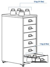IKEA N.2 cassettiere metallo