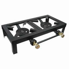 Cast iron double burner - iron,