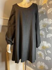 Abito donna nero Manila Grace $369 manica lunga scollo a strappo taglia IT46